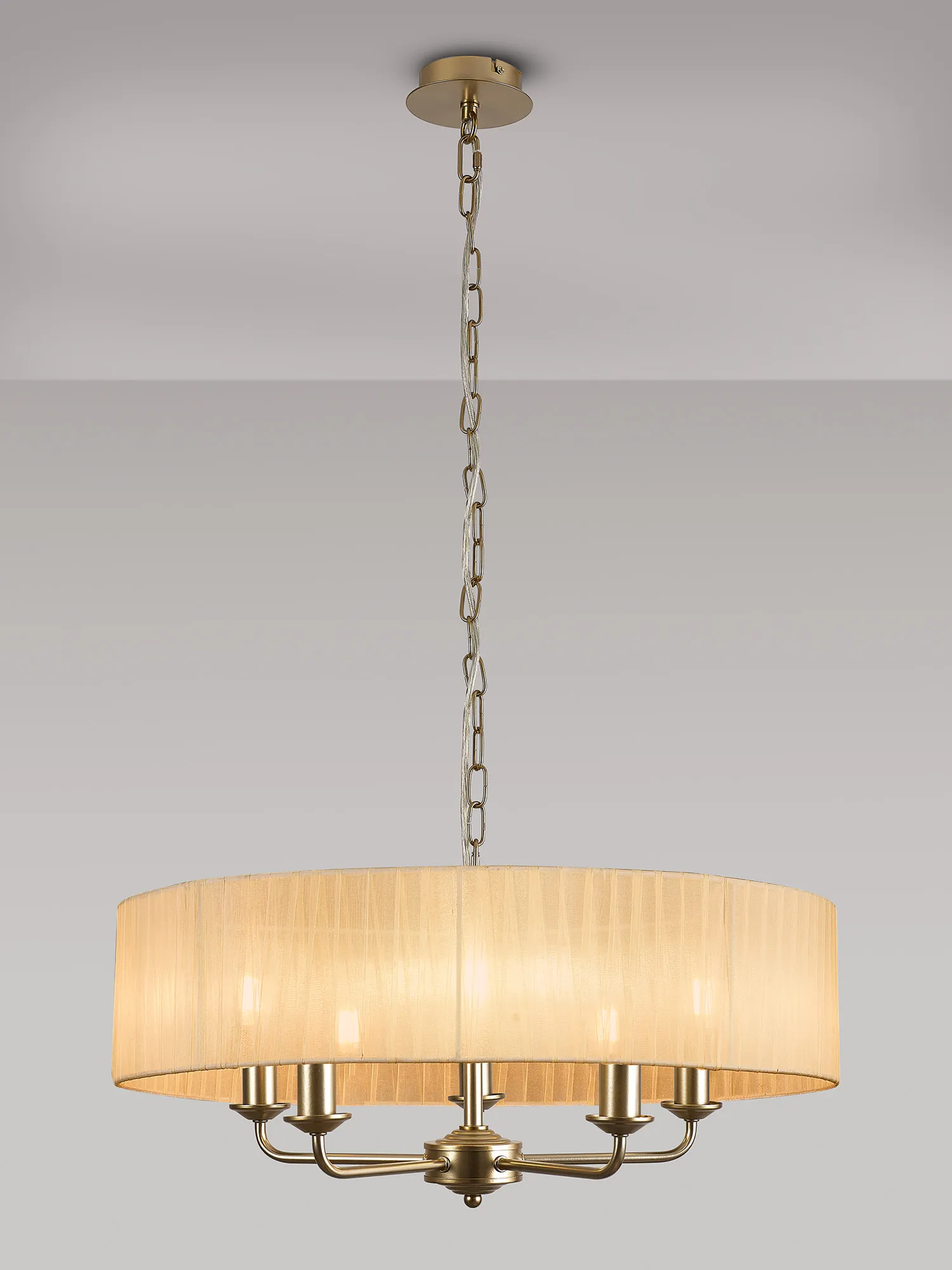 Banyan 45cm 3 Light Pendant Champagne Gold, Soft Bronze DK0964  Deco Banyan CG SB
